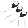 thumbnail image 1 of Uxcell 3.3ft (1M) Retractable Remote Control Cable Tether 5.29oz, 3PCS Remote Control Security Lanyard Lock Adjustable Locking Leash with Rope Locks for TV Phone Tablets Showroom, Black, 1 of 7