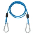 thumbnail image 1 of Uxcell 3.3ft (39.4") Security Steel Cable with Snap Hook, 1Pcs Coated Flexible Double Loop Wire Rope Bike Cable Lock Security Chain for Outdoor Travel Luggage, Clear Blue, 1 of 7