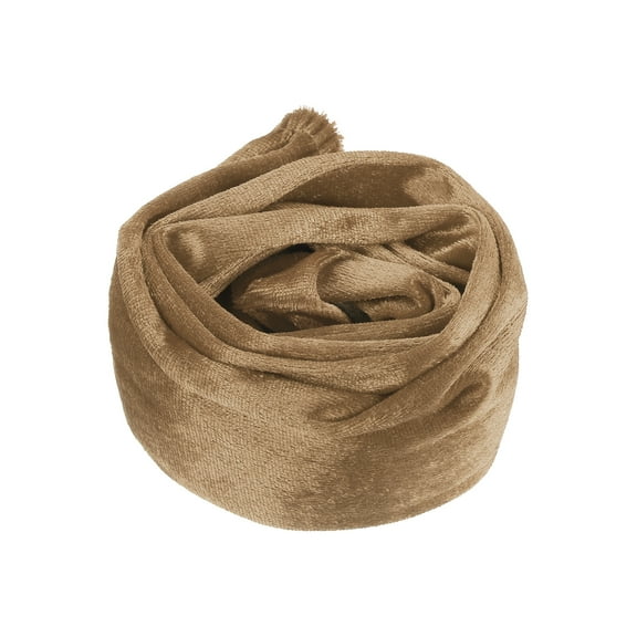 Uxcell 3.3ft Chandelier Chain Cord Cover, 1 Pcs Velvet Cloth Fabric Chain Sleeve Decorative Cord Covers for Chandelier Wires Swing Cable, Hook and Loop Fastener Style, Light Coffee