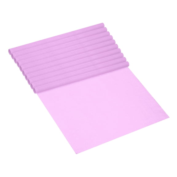 Uxcell 3.3ft Crepe Paper Roll, 10 Roll 20" Width Soft Paper Streamer Sheet for Craft, Lavender