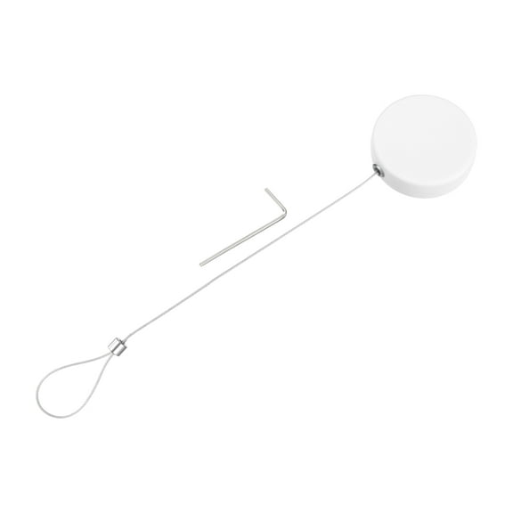 Uxcell 3.3ft Retractable Cable Lock with Latch Remote Control Security Lock with Adjustable Cord Tether Anti Theft for Laptop, TV, 150 G, White