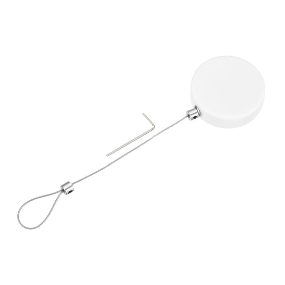 Uxcell 3.3ft Retractable Cable Lock with Latch Remote Control Security Locks with Adjustable Cord Tether Anti Theft for Laptop, TV, 150 G, White