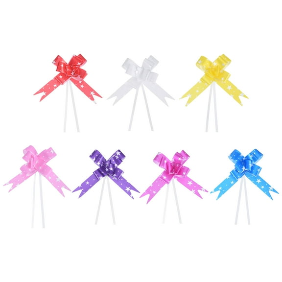 Uxcell 3.3inch Pull Bows Gift Wrapping Pull Bow Baskets Present Bows Butterfly Knot Ribbon 7 Colors 140 Pcs