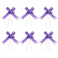 thumbnail image 1 of Uxcell 100 Pcs PP Plastic Pull Bows Gift Wrapping Pull Bow Baskets Present Bows Butterfly Knot Ribbon Purple, 1 of 7
