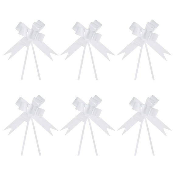 Uxcell 3.3inch Pull Bows Gift Wrapping Pull Bow Baskets Present Bows Butterfly Knot Ribbon White 100 Pcs