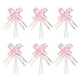 thumbnail image 1 of Uxcell 3.3inch Pull Bows Gift Wrapping Pull Bow Gold Thread Style Baskets Present Bows Ribbon Light Pink 100 Pcs, 1 of 6