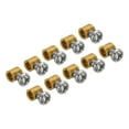 thumbnail image 1 of Uxcell 3.3mm Hole Wire Rope Clips Set, 10 Pcs Brass Single Holes Cable Clamps with M4x0.7 Phillips Screws, Brass, 1 of 5