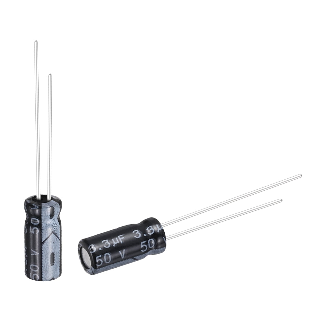 Uxcell 3.3uF 50V 5x11mm Electrolytic Capacitor, Radial Aluminum ...