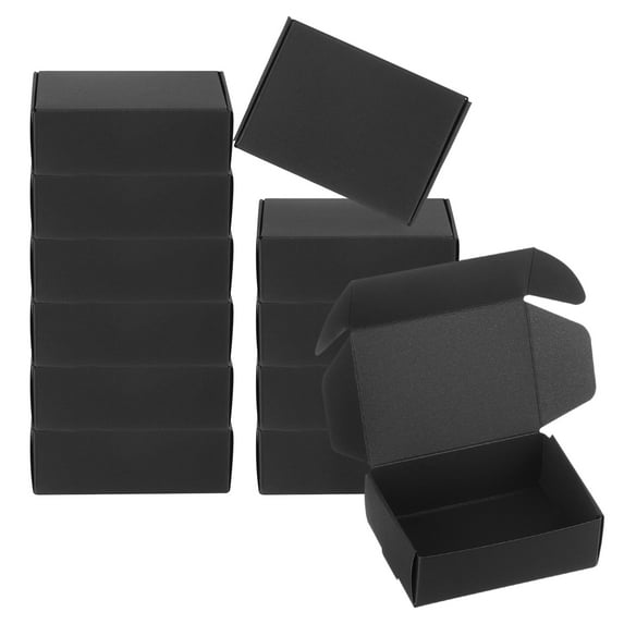 Uxcell 3.3x2.4x1.2" Paper Soap Box, 40 Pack Soap Boxes Rectangle Packaging Boxes, Black