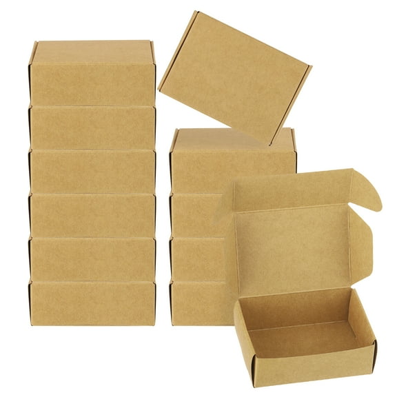 Uxcell 3.3x2.4x1.2" Paper Soap Box, 40 Pack Soap Boxes Rectangle Packaging Boxes, Brown