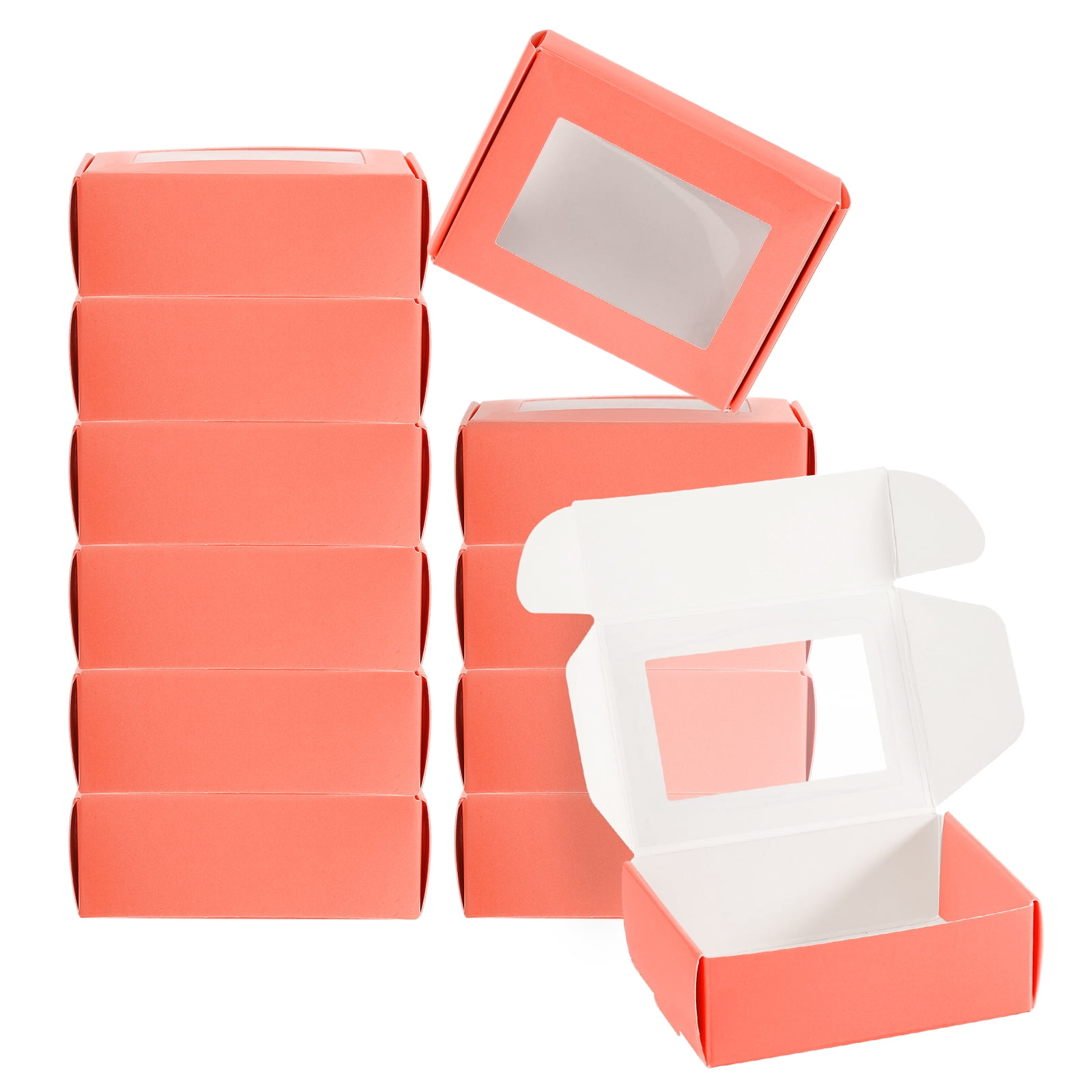 Uxcell 3.3x2.4x1.2" Paper Soap Box with Window, 20 Pack Soap Boxes ...