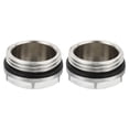 thumbnail image 1 of Uxcell 3/4" BSP Blank Cap Manual Radiator Air Vent Plug, Nickel Plated Brass Plugs, Silver 2 Pack, 1 of 6