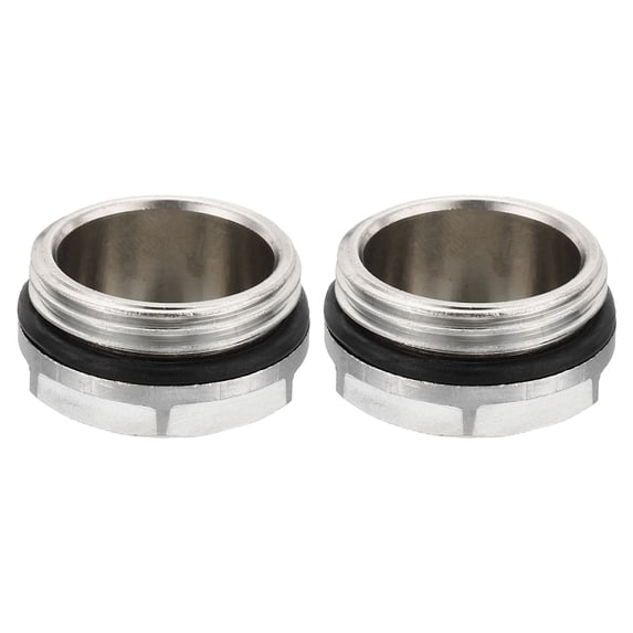 Uxcell 3/4" BSP Blank Cap Manual Radiator Air Vent Plug, Nickel Plated Brass Plugs, Silver 2 Pack