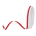 thumbnail image 1 of Uxcell 3/8"White Red Striped Grosgrain Ribbon 10 Yard Polyester Stripe Ribbon, 1 of 6
