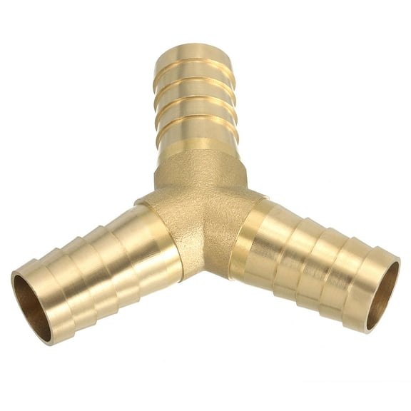 Uxcell 3/4" Brass Hose Barb Fitting, Y Type Barb Union Fittings Metals Splicer