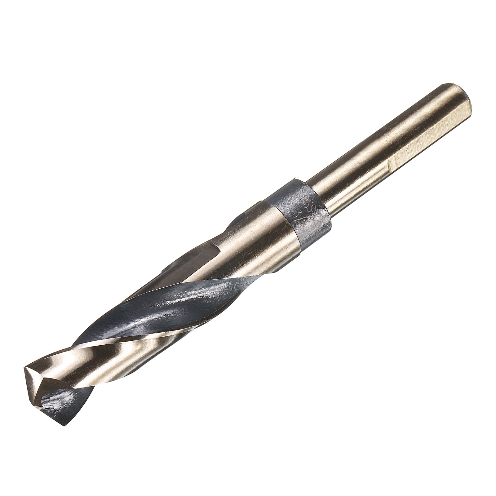 Uxcell 3/4" Drill Bit 1/2" Reduced Shank M35 Cobalt High-Speed Steel Twist Black Nitriding Surface 135° Drill for Steel Alloy Cast Iron High Hardness Materials