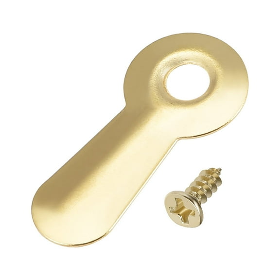 Uxcell 3/4" Frame Turn Button Ridged w Screws for Hanging Pictures Metal Golden 20 Pcs