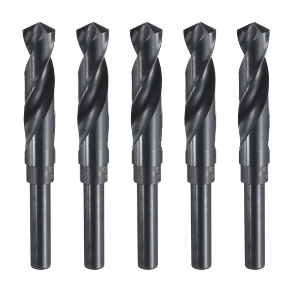 Uxcell 3/4" High-Speed Steel Drill Bits, M35 HSS Twist Drill Bit Jobber Drill Bit with 1/2" Round Straight Shank, Wood, 5pcs