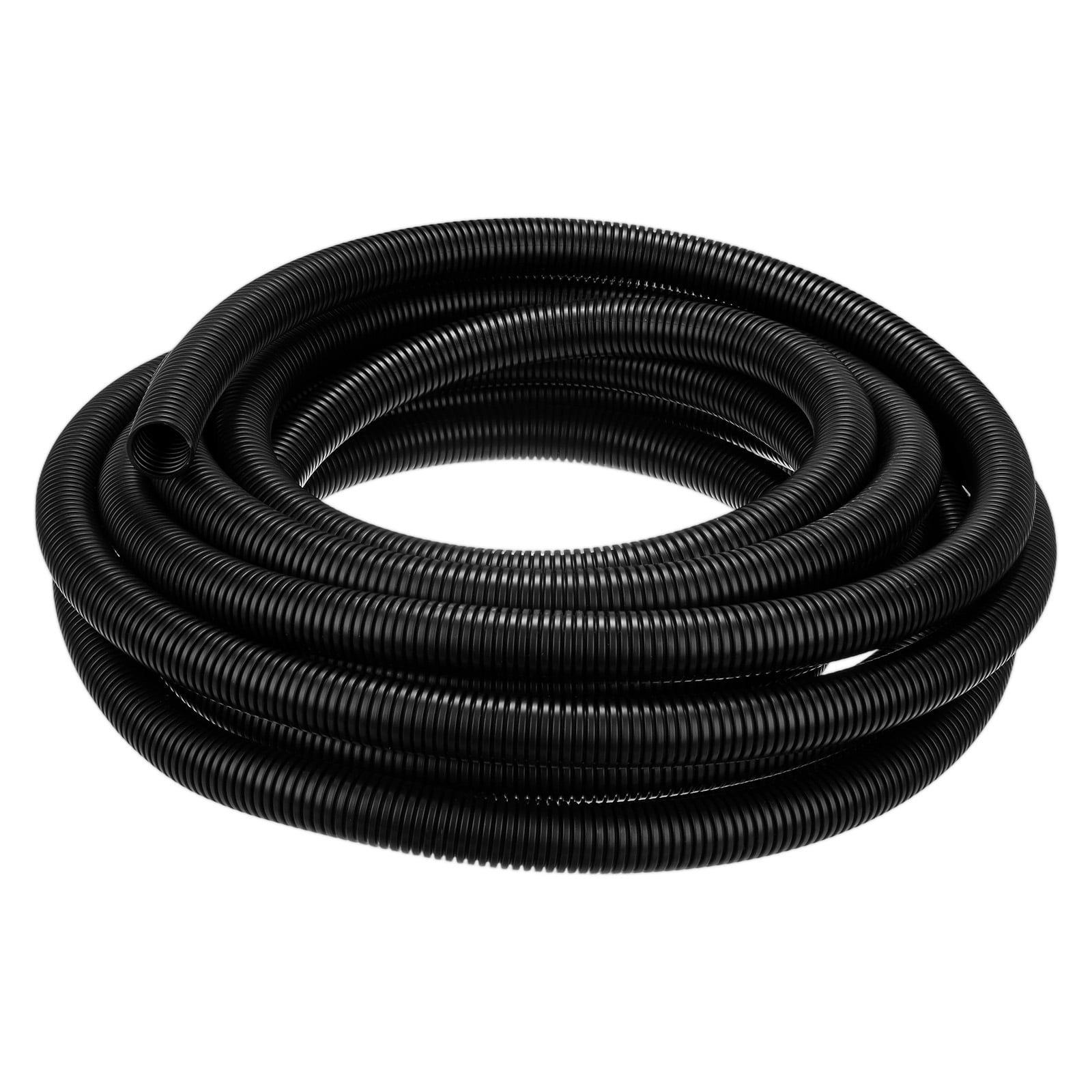 Uxcell 3/4" ID Pond Tubing, 26ft Corrugated Flexible Reinforced PP Hose Pipe Pump Tube for Garden Ponds/Waterfall Sump Pump Hose [Black]