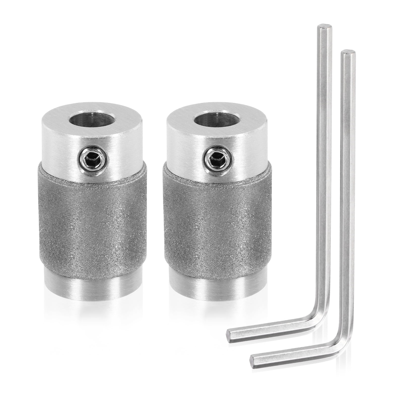 Uxcell 3/4 Inch Diamond Grinder Bit Head Tools, 2 Pcs Combination Set Ceramic Stained Glass Grinding Wheel Abrasive Tool for Forming Drilling Hard Glass, Silver Tone MGB34