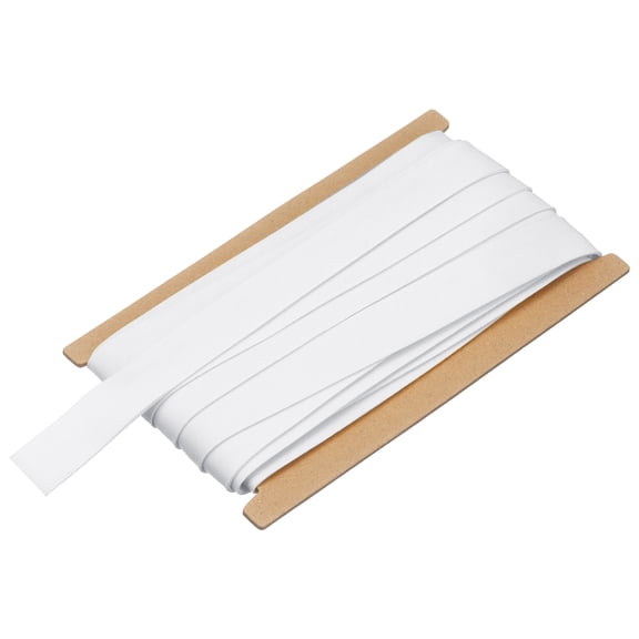 Uxcell 3/4 Inch Double Fold Bias Tape, Polyester Continuous Bulk Bias Tape for Sewing, Seaming Quilting Hemming Binding Crafts (White 10 Yards)