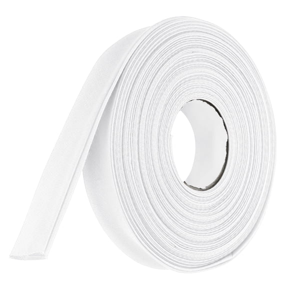 Uxcell 3/4 Inch Double Fold Bias Tape Polyester Continuous Bulk Bias Tape for Sewing Seaming Quilting Hemming Binding Crafts (White 10 Yards)