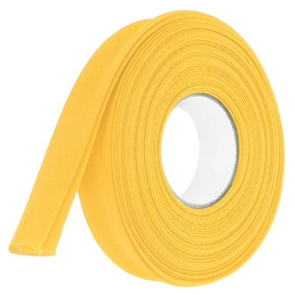 Uxcell 3/4 Inch Double Fold Bias Tape Polyester Continuous Bulk Bias Tape for Sewing Seaming Quilting Hemming Binding Crafts (Yellow 6 Yards)