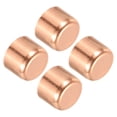 thumbnail image 1 of Uxcell 3/4 Inch ID Copper Pipe End Cap, 4 Pack Copper Fitting Cap Sweat Plug Solder Connection for HVAC, Air Conditioner, 1 of 6