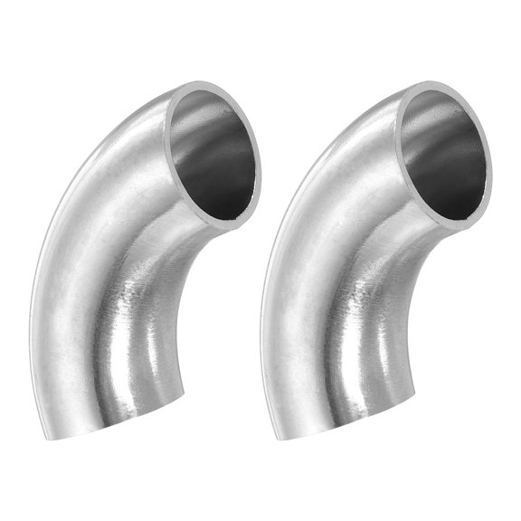 Uxcell 3/4 Inch OD 304 Stainless Steel Butt, 2 Pack 90 Degree Elbow Pipe Fitting Bend Welding for Stair Handrail