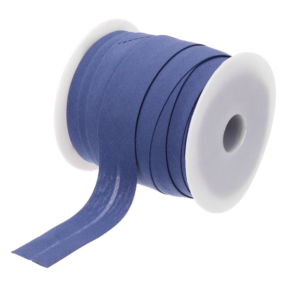 Uxcell Cotton Single Fold Bias Tape Continuous Bulk Bias Tape for Sewing Seaming Quilting Hemming Binding Crafts Bright Blue 3/4 Inch x 25 Yards