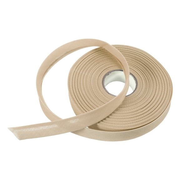Uxcell 3/4 Inch Single Fold Bias Tape Polyester Continuous Bulk Bias Tape for Sewing, Seaming Quilting Hemming Binding Crafts (Khaki 25 Yards)