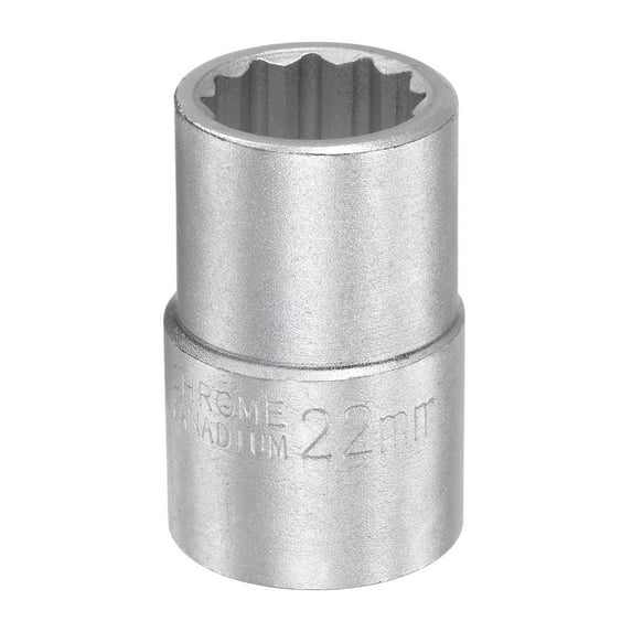 Uxcell 3/4 Inch Square Drive 12 Point 22mm Standard Impact Socket Alloy Steel