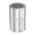 thumbnail image 1 of Uxcell 3/4 Inch Square Drive 12 Point 24mm Standard Impact Socket Alloy Steel, 1 of 5