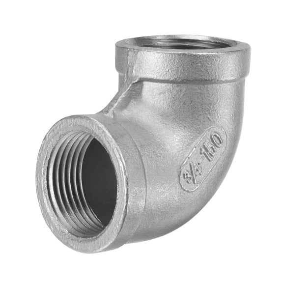 Uxcell 3/4 NPT Female Thread 90 Degree Elbow Pipe Fitting 304 Stainless Steel