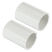 Uxcell 2 Pack 0.79 inch Light Polyvinyl Chloride Pipe Fitting Coupling Adapter White for Indoor and Outdoor Use
