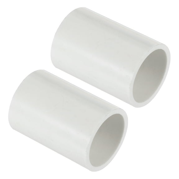 Uxcell 2 Pack 0.79 inch Light Polyvinyl Chloride Pipe Fitting Coupling Adapter White for Indoor and Outdoor Use