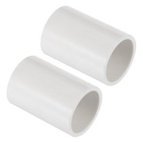Uxcell 2 Pack 0.79 inch Light Polyvinyl Chloride Pipe Fitting Coupling Adapter White for Indoor and Outdoor Use