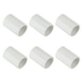 thumbnail image 1 of Uxcell 6 Pack 0.79 inch Light Polyvinyl Chloride Pipe Fitting Coupling Adapter White for Indoor and Outdoor Use, 1 of 6