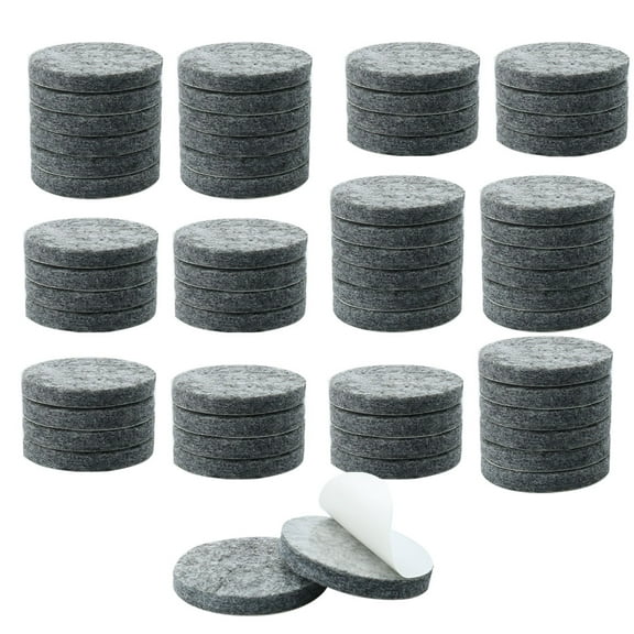 Uxcell 3/4" Self-stick Round Non-slip Felt Pads Cabinet Wardrobe Feet Floors Protect Grey 60 Pack