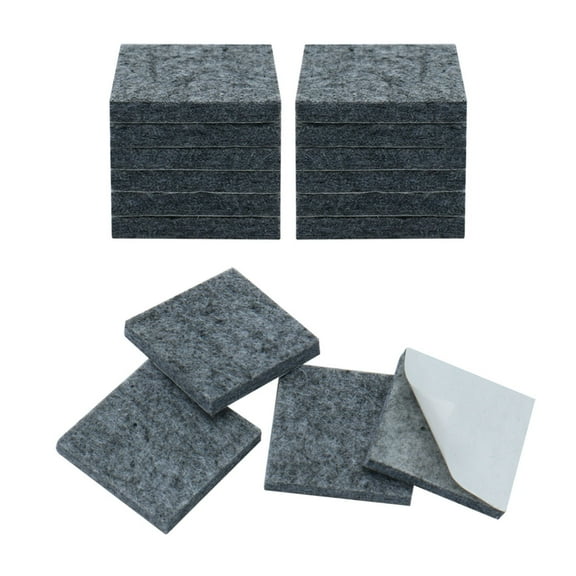 Uxcell 3/4" Self-stick Square Non-slip Felt Pads Floors Protect Grey 16 Pack