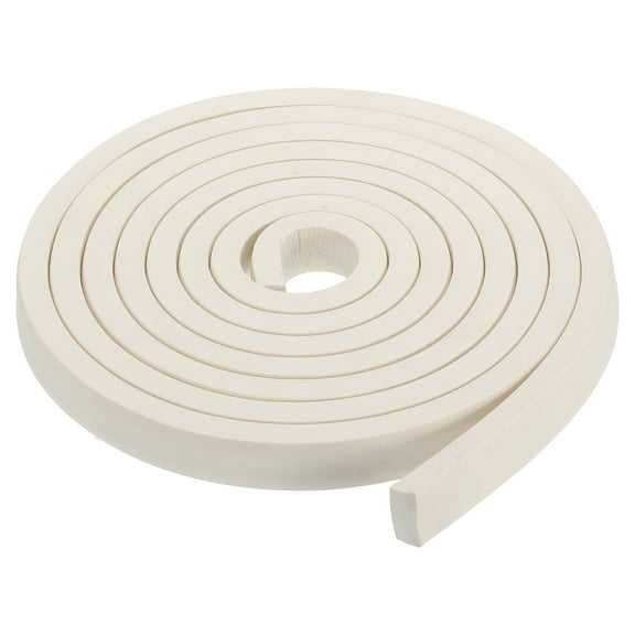 Uxcell 3/4"Wx3/8"Tx9.8Ft Silicone Foam Seal Strip, Square Weather Stripping, White