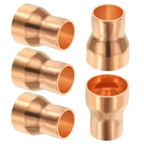 Uxcell 3/4" to 1/2" Nominal Size Copper Reducer Reducing Coupling Pressure Fitting Pipe Tube Connector 5pcs