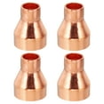 thumbnail image 1 of Uxcell 3/4" to 3/8" ID Copper Reducer, 4pcs Copper Reducing Coupling Pressure Fitting Pipe Tube Connector Adapter, 1 of 5
