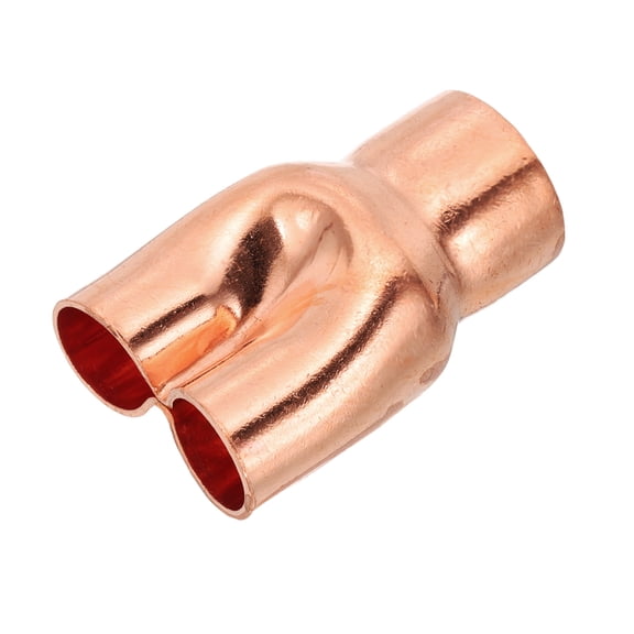 Uxcell Y Type Copper Fitting, Welding Joint Split Union Intersection for HVAC, Air Conditioning Refrigeration 3/4" x 1/2" x 1/2"