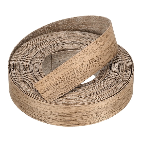 Uxcell 3/4" x 25 ft Wood Edge Banding, Pre-Glued Iron On Edging Strip, Plywood Wood Grain Repair Tape for Cabinet Repair, Furniture Restoration, Handicraft DIY, Walnut