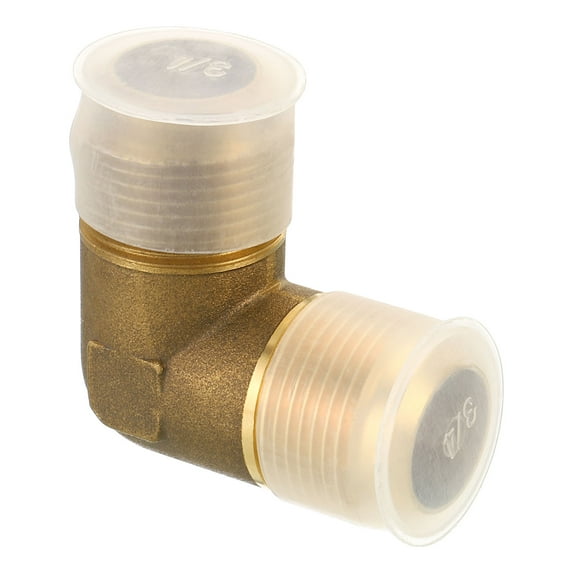 Uxcell 3/4" x 3/4" Brass Pipe Fitting Flare 90 Degree Elbow Tube Fitting Pipe Adapter Connector