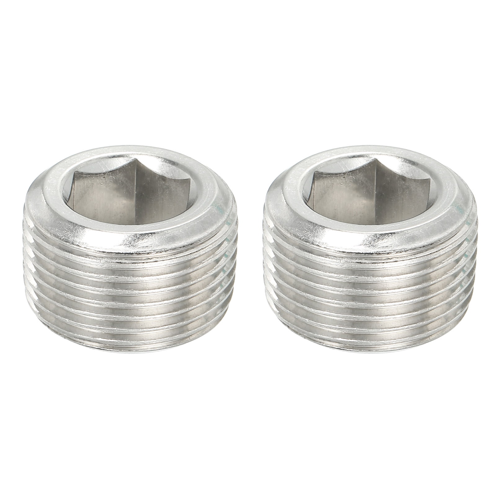 Uxcell 3/4PT Male Pipe Plug Internal Hex Thread Socket Solid Stainless ...