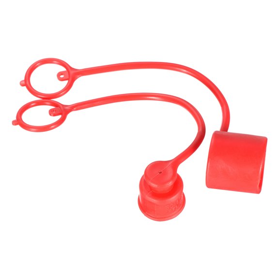 Uxcell 3/4x5/4" ID Flat Face Hydraulic Quick Coupling Dust Cap and Plug Kit, Red 3Set