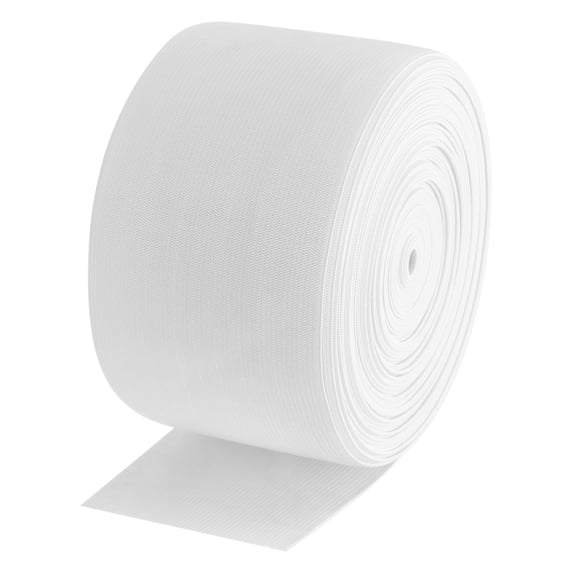 Uxcell 3-5/32 Inch x 14 Yard Knit Elastic Spool Flat Elastic Band for Sewing, White