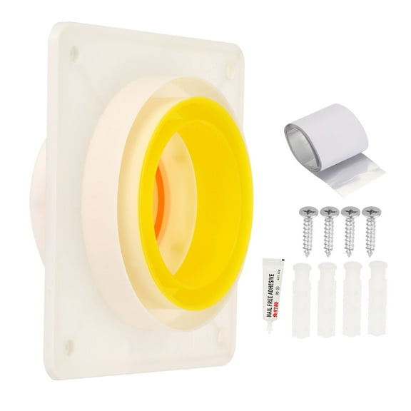 Uxcell 3"-5" Backdraft Damper ABS Flexible Airflow Inline Backflow Duct Adaptor 1 Set
